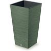 Prosperplast Vaso con riserva acqua 26x26x50cm Verde tierra - FURU