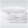 Calvin Klein Wave Print - Set di 2 cuscini da letto per dormire, 50,8 x 71,1 cm, standard/queen size, colore: bianco