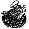 Instant Karma Clocks | Orologio da Parete Tema Pizzeria con Pizzaiolo e Forno a Legna | Design Artistico per Arredare Cucina, Ristorante, Locali o Regalare agli Amanti della Pizza (Nero-02)