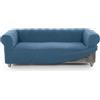 FAVERTI Copridivano Chester 3 posti da 180 a 230 cm | Modello NOVELE | Celeste | Copridivano Chester di qualità in tessuto jacquard tatto cotone
