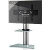 VCM Supporto TV con pavimento intermedio 32-70 pollici | VESA max. 600x400 a 30 kg | Supporto Fernseh in alluminio | Supporto per pavimento TV Dimensioni circa. H. 111 x W. 80 x D 40 cm | Supporto TV Zental