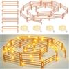 KOIROI 40 pezzi Recinzione di cavalli giocattoli con luce a LED, recinzione giocattolo, recinzione, cavalli, recinzioni, fattoria, accessori per recinzioni di cavalli, accessori per recinzioni di cavallo