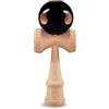 Ganzoo Kendama in Legno di faggio, Modello Beginner Black, Gioco di abilita Tradizionale Giapponese con Pallina con Foro e Corda in Nylon Resistente, 3 Tazze per Prese e appoggi, Altezza 16 cm, 144 g