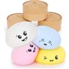 Toyland® Squishy Bao Dumpling, Giocattolo sensoriale con Contenitore in plastica per Il Vapore - Giocattoli da spremere per Bambini - 1 selezionato Casualmente - dai 3 Anni in su