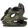 Zerodis Serbatoio di Pesce Resina Artificiale Ornamenti di Tronco d'albero Cavo, Riparo per gamberetti per Acquario Hideaway Cave Driftwood Decoration Decor Habitat(C)