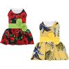 Izefia 2 Pezzi Abiti per Cani Cucciolo Bowknot Principessa di Lusso Abiti Floreali Abiti da Sera Abito da Sera Tutu Estivo Gonna Fiore Vestito per Cani per Cani di Piccola Taglia