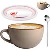 YUNXCNA Tazza da Caffè Grande, 700 ml Tazza in Ceramica, Tazzas per Zuppa in Ceramica, Tazzas per Cappuccino, Ciotola per Cereali, Con Manico, Adatta per Caffè, tè, Cereali, Latte e Dessert, Cachi