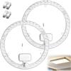 Vaileal Kit di conversione modulo LED 2 Pacchetto: 3 tipi di illuminazione regolabili, modulo LED da 36 W per plafoniere, scheda di conversione con magneti di sostegno, scheda di ristrutturazione per