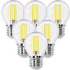 BHMAOYN 12V LED E27 Lampadina a Vite,6W Bassa Tensione Bianca Fredda 5000K,G45 4W E27 Lampadine AC/DC 12-24V Retrò E27 Luci LED 60W Equivalente,Per Camper Camper Marine,Pack of 6