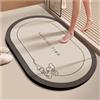 Ergocar Tappeto Bagno In Velluto Corto Diatomaceo Diatomaceo Earth Drying Rapido In Gomma Facile Da Pulire Non Slittamento Adatto Per Pavimenti Per Il Bagno, Cucine, Dormitori Di Famiglia