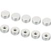 PATIKIL M4 Cappuccio Dado, 10pz Dado Dado Vite Cappuccio Inserto Bullone Copertura Piatto Femmina Filettatura Ferramenta Raccordi Luce Fissaggi Argento Tono