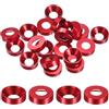 M METERXITY 20 Pcs Rondelle Di Finitura A Testa Svasata M8, Diametro Foro 0.31/8mm Lega Di Alluminio Rondella A Coppa Guarnizione Testa Vite Per Parti Industriali [Rosso]