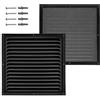 DEMLOU - Griglia di Ventilazione 30 x 30 cm, Alluminio Nero RAL 9005. | Grande superficie di aerazione, finitura nera e rete antinsetti integrata per un elevato ricambio d'aria.