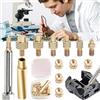Begpoee 12 Pezzi Set Di Punte per Saldare, Punte per Saldatura, Inserti Filettati, Inserto Filettato Stampa 3D, Punte Saldatore, Punte per Inserti Filettati M2 (M2,5) / M3 / M4 / M5 / M6 / M8(Giallo)