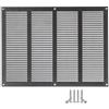 LIRAST 400x300mm Griglie D'Aerazione/Ventilazione in Metallo Zincato - Griglia D'aria con Rete Anti Insetti