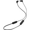 JBL Tune 135BT - Auricolari wireless Bluetooth in-ear con microfono a 3 pulsanti, telecomando e cavo piatto, colore: Nero
