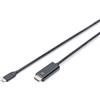 Digitus Cavo adattatore USB 3.2 Gen2-2,0 m - Da USB C (M) a HDMI Tipo A (M) - 10 Gbit/s - Cavo monitor - Nero