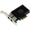 KALEA-INFORMATIQUE Scheda controller di rete PCIe 3.0 x4 Dual 10 Gigabit Ethernet 2 porte RJ45 10G Dual Chipset Aquantia AQtion AQC107S con ponte ASM1812