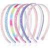 GEEHUA 6 pcs fasce per capelli con paillettes glitterate per donna, fasce per capelli arcobaleno con coriandoli per ragazze, fasce per capelli con decorazioni per feste scintillanti antiscivolo