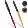 Mozeat Lens 2 spazzole rotonde piccole, professionali, mini spazzole per asciugacapelli, rotonde, 26 cm, spazzola per capelli sottili, ponytail barba, ricci