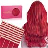 WENNALIFE Extension Capelli Veri Biadesivo, 40pz 35cm 100g Rosso Extension Biadesive Capelli Veri Lisci Remy Tape in Hair Extensions Capelli Setosi