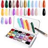 U-Shinein Pittura Gradiente Gel, 24 Colori Smalto Gel Ombre per Unghie Ombre Aura, Manicure Francese Nail Art Fai Da Te, Palette C