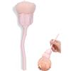 Agatige Rosa a forma di pennello Nail art polvere, morbida fibra di nylon pennello pulizia unghie pennello blush per Manicure trucco quotidiano (rosa chiaro)