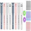 XIAQICA 8pz Penne Gel Cancellabil 0,35 mm Kawaii Animale Penna Cancellabile con 24 Ricariche Penne Cancellabili + 2 Gomme Forniture per Ufficio, Scuola a Casa, Cancelleria per Studenti