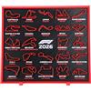 CFEWV 1 Pezzi Calendario Da Tavolo Per La Stagione F1 2026, Pratico Calendario Decorazioni Stagione Formula 1 Con 24 Grafica Di Piste, Date Del Gran Premio, Carta Premium