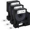 Vemfay 3x 45013 Compatibile per Dymo Nastro 12mm x 7m Etichette D1 S0720530 Nero su Bianco per Dymo Labelmanager 160 210D 280 360D 420P Label Point 150 350