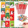 Auzlya 12 Pezzi Natale Matite+12 Pezzi Mini Quaderni di Natale,Set di matite con Gomma,Gadget Natalizi Bambini,Pensierini Natalizi Divertenti,per Festa Battesimo,Natale Regali di Natale Riempitivi