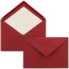 NEUSER PAPIER 15 buste formato C5 - rosso scuro - a righe con carta velina bianca - 110 g/m² - 22,9 x 15,5 cm - colla umida