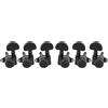 Musiclily Pro R18K 3R3L Set Meccaniche Autobloccanti 18:1 Ratio Locking Tuners con Paletta Mezza Luna Vite 90° per Chitarra Elettrica Acustica, Nero