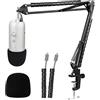 YOUSHARES Supporto per microfono Blue Yeti con Parabrezza - Asta Microfono e Filtro Anti-pop Copertura in Schiuma Compatibile con Blue Yeti Mic di YOUSHARES
