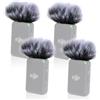 YOUSHARES Manicotto antivento per microfono DJI, confezione da 4 pezzi, copertura in pelliccia per microfono, compatibile con microfono lavalier wireless DJI per interviste