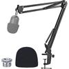 YOUSHARES Razer Seiren Mini Mic Stand with Pop Filter - Supporto per Microfono con Filtro Anti-pop Compatible with Razer Seiren Mini Microfono di YOUSHARES