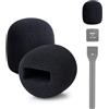 YOUSHARES Copertura per microfono in schiuma compatibile con Rode Wireless Go 2 - Parabrezza per microfono da utilizzare con Rode Interview Go Handheld, 2 coperture Rode Wireless Go II YOUSHARES