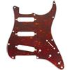 Musiclily Pro 11 Fori ST Battipenna per Chitarra Elettrica Squier Sonic Strat SSS, 4 strati Red Tortoise