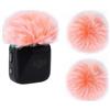 YOUSHARES DJI Mini Mic Wind Muff - 2 confezioni di parabrezza peloso per microfono per microfono wireless lavalier DJI Mic Mini per ridurre il rumore del vento (Rosa)