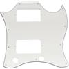 Musiclily Pro 11 Fori Battipenna Full Face per Chitarra Elettrica EPI China Made SG Standard,3 strati Bianco