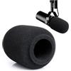 YOUSHARES Copertura per microfono in schiuma compatibile con microfono vocale dinamico Shure SM7dB, filtro antipop per streaming, podcast e registrazione per bloccare gli effetti indesiderati