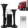 BORDEAG Corno camion 12V corno aria tromba corno camion corno auto super potente doppio tubo aria corno kit tromba con compressore, per camion auto 12V moto auto ecc