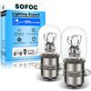 SOFOC P15D-25-1 Lampadina H6M 1 Perno 12V 25W Bianco Caldo T19 Moto Scooter Fari Anabbaglianti Abbaglianti 800+lm Lampada Anteriore Motociclo 2Pcs