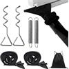 Tiiyee Tiranti per Tendalino Camper, Cintura Protettiva Isolante Fissaggio Antivento Antigelo Antipolvere per Tubi di Roulotte e Campervan Kit Completo con Cinghie Regolabili Chiodi per Ancoraggio