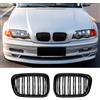 Hengjiayao Griglia Paraurti Anteriore per BMW 3er E46 4 porte PRE Facelift Griglia Serie 3 Nero Lucido 1998 1999 2000 2001 (non adatta per 2 porte)(For 3er E46 4D 1998-2001 PRE)