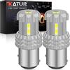 KATUR 1157 BAY15D P21 / 5W 2057 2357 7528 Lampadine a LED 12 Pezzi 3020SMD Chipset 2800 Lumen utilizzati per Luce retromarcia di Backup, Luce Posteriore, Luce Freno, Xenon Bianco (Confezione da 2)