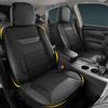 kingphenix 2 Pezzi Coprisedili Anteriori in Pelle con Schiuma Memory, Coprisedili Traspiranti 4D in Maglia, Facili da Installare, Compatibili con Airbag, Universali per Auto, Camion, Furgoni, SUV