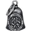 BOBIJOO JEWELRY - Clochette Moto Guardian Bell Saint-Christophe Acier inoxydable vieilli, protecteur des motards