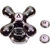 Danco 46006 Maniglia Croce Croce Croce 3 Pulsanti Cromato