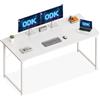 ODK Scrivania per Computer, 160 x 55 cm, Scrivania da Ufficio e Postazione Lavoro, per Studio, Camera da Letto e Soggiorno, Bianca